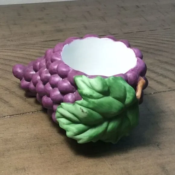 6 Cornucopia tea candleholders grapes 🍇 pear 🍐pumpkin 🎃 peach 🍑 squash &plum - Picture 6 of 16